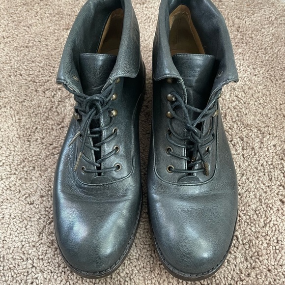 MARC Jacobs Boxcar Boot Genuine Leather Blue Gray Women’s Size 39 1/2. - Picture 3 of 16